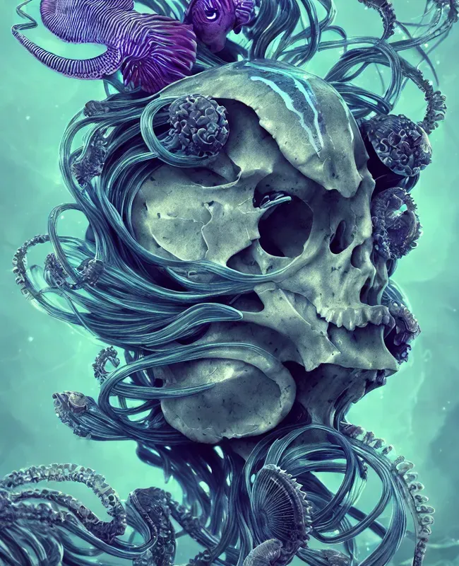 Futuristic Alien Skulls