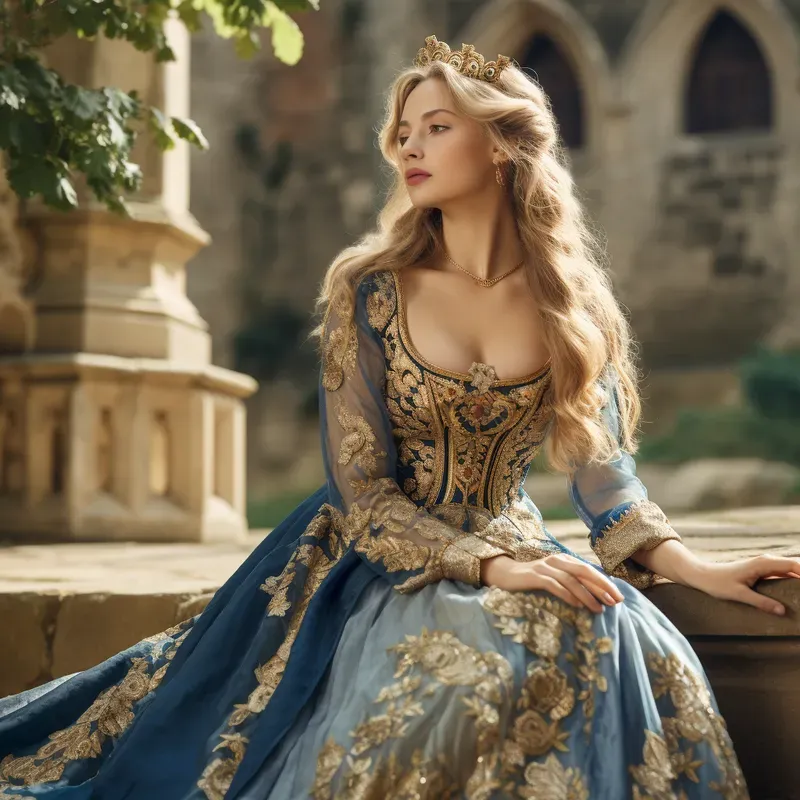 Beautiful Women In Medieval Dresses