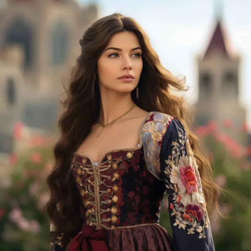 Beautiful Women In Medieval Dresses