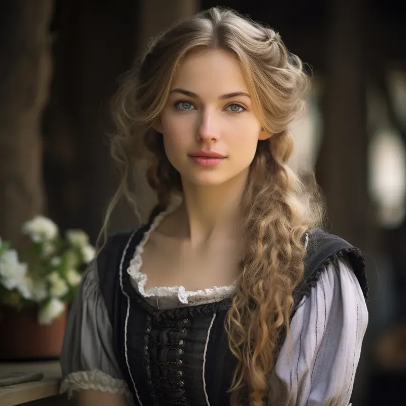 Beautiful Women In Medieval Dresses