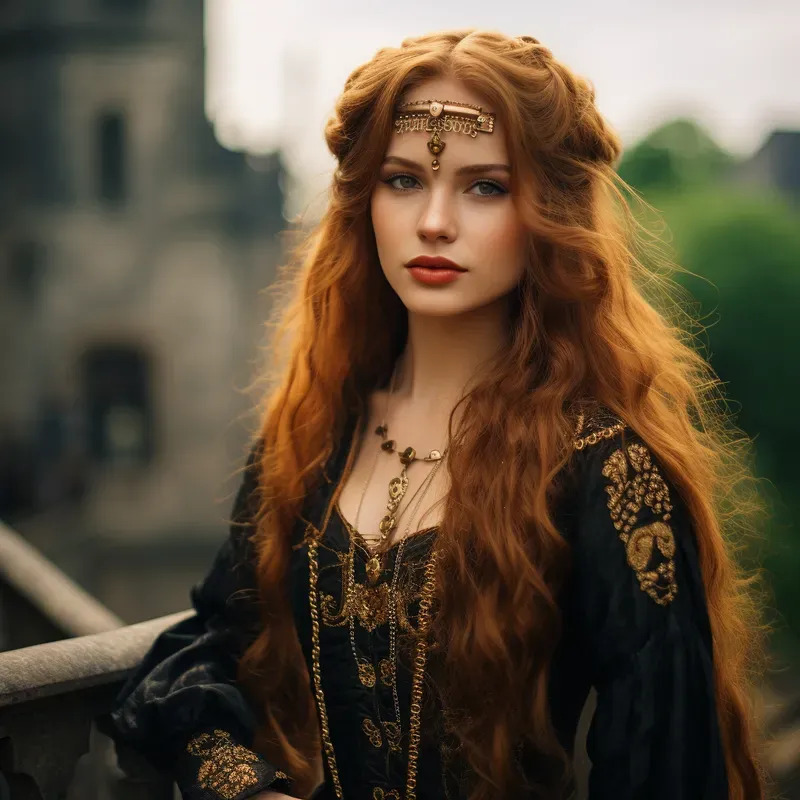 Beautiful Women In Medieval Dresses