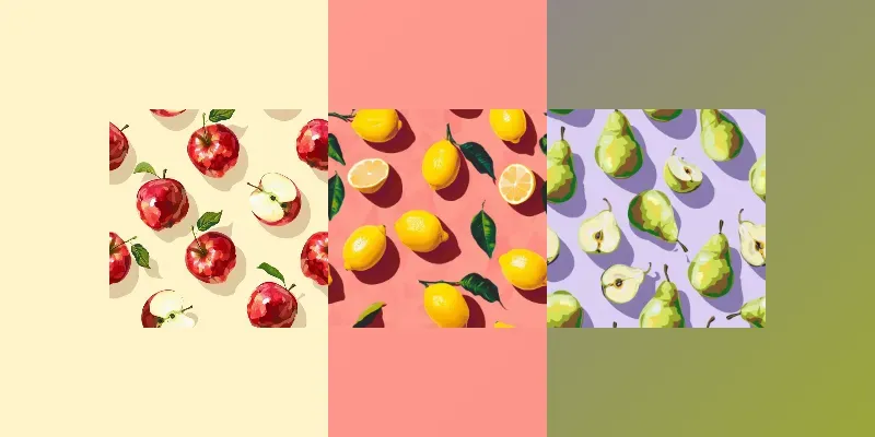 Fruits Loops Repeating Patterns Pop Art generated by undefined
