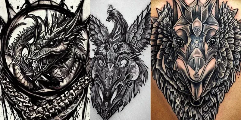 Dieselpunk Fantasy Tattoo Designs generated by undefined