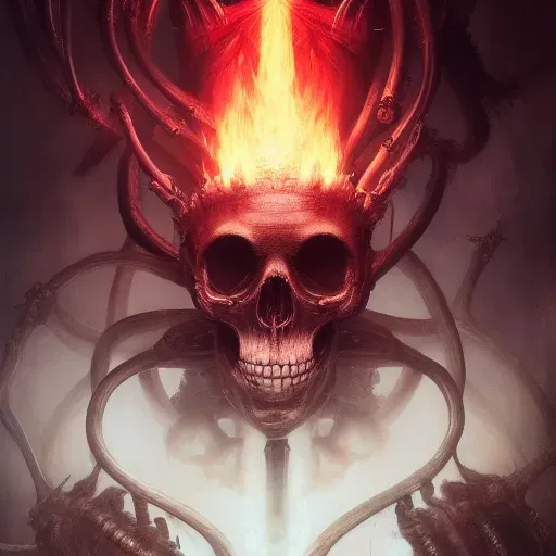 Flaming Skulls