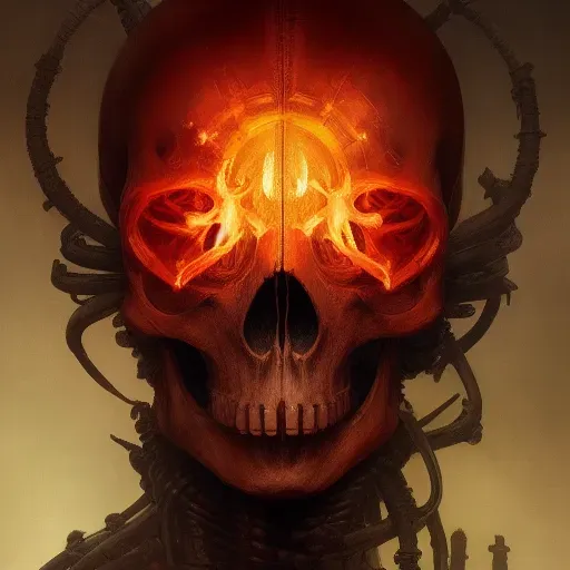 Flaming Skulls