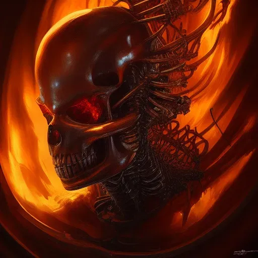 Flaming Skulls
