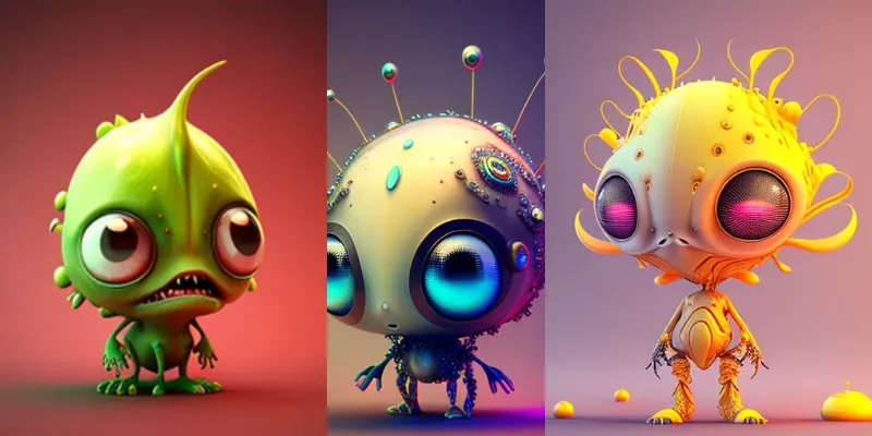 Super Cute Aliens generated by undefined