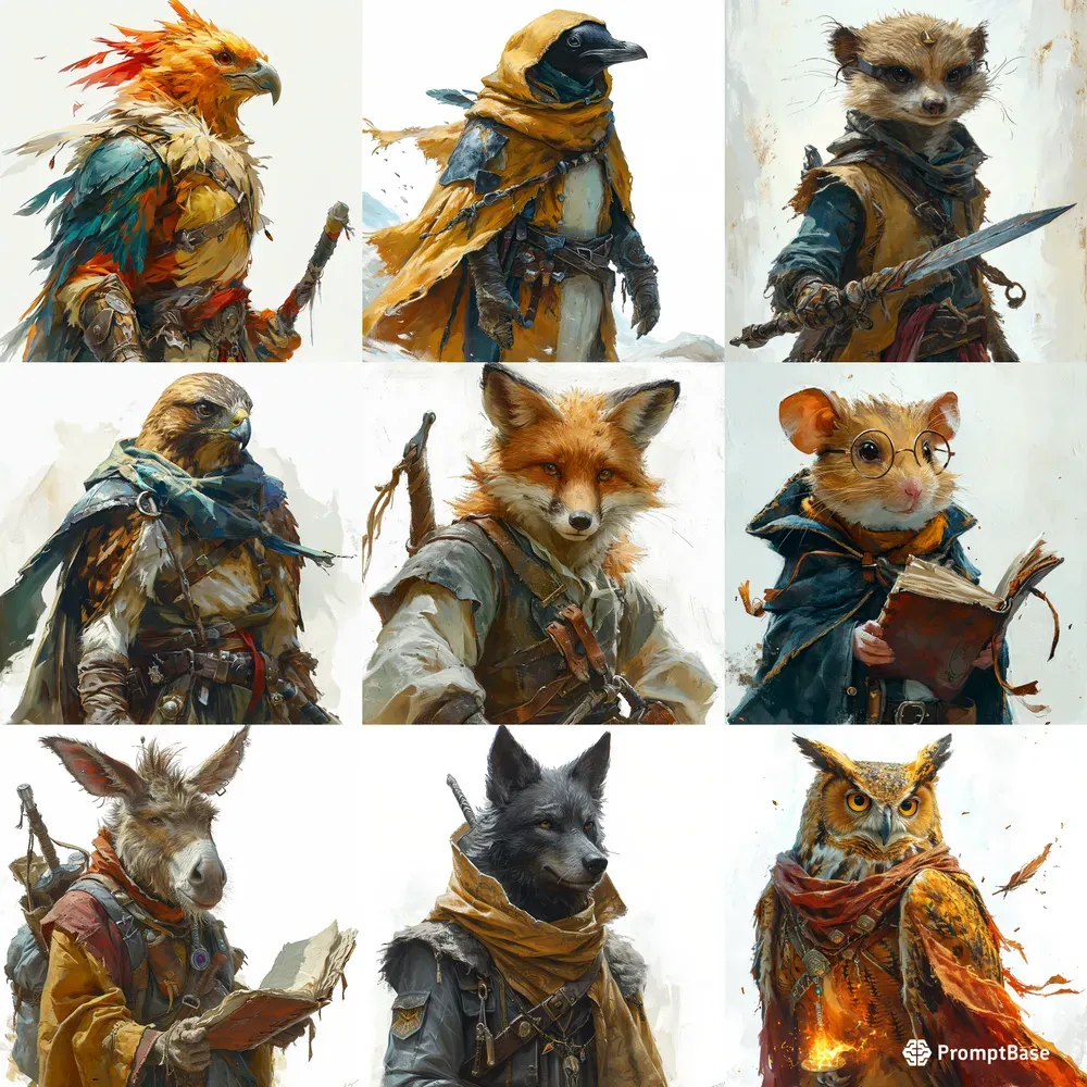 DnD Detailed Character Animal Art