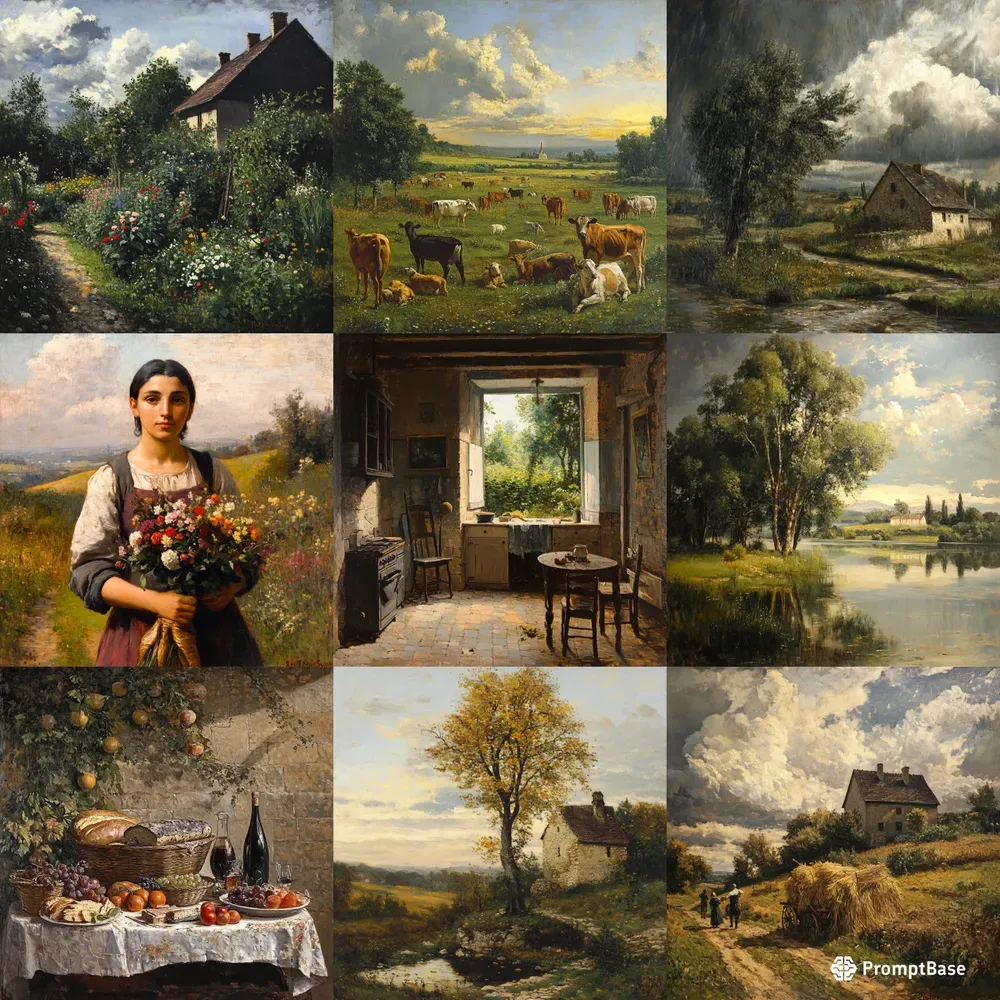 The Barbizon School Oil Paintings Style