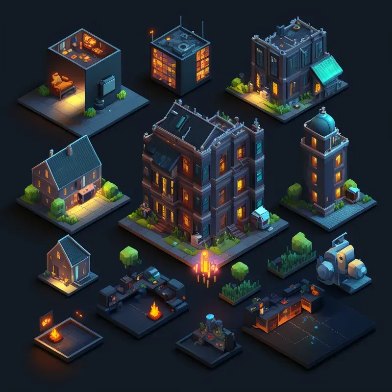 Isometric Sprites - 2D Game Assets Universal Kits