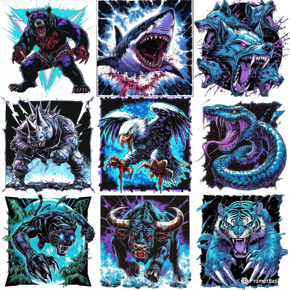 War Animal Tshirt Designs With Sref Code