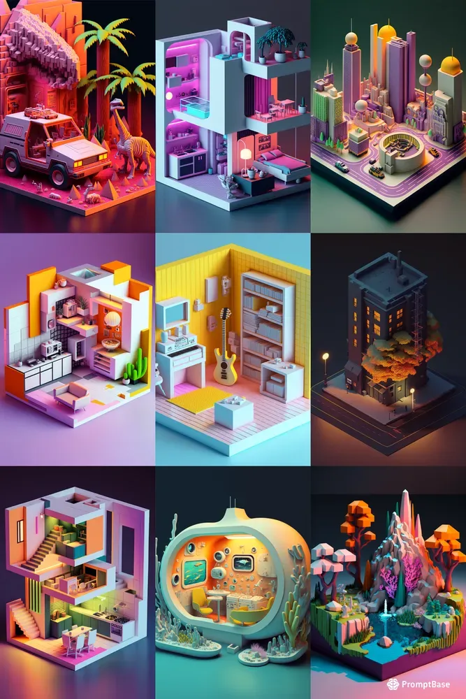 3D Pixel Art Scenes Voxel Art Revolution