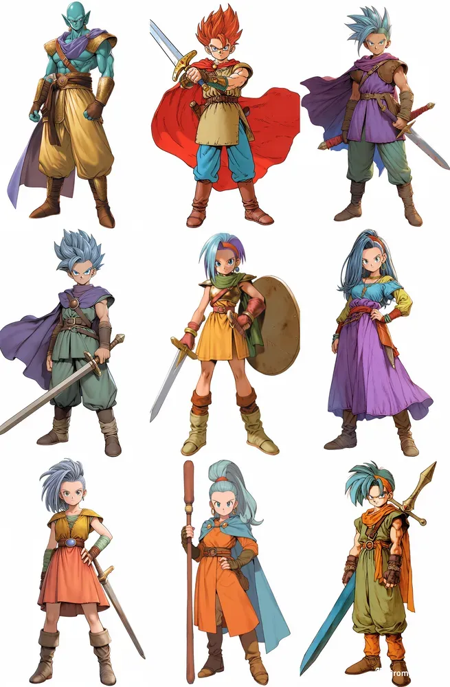 Dragon Quest Concept Characters Designs