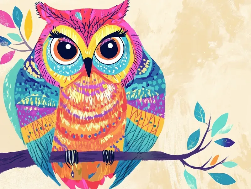 Colorful Doodle Animal Illustrations