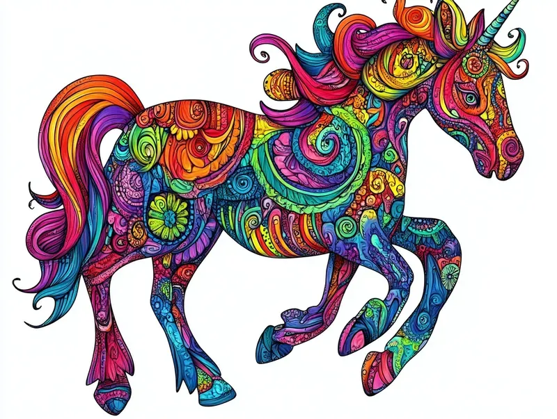 Colorful Doodle Animal Illustrations