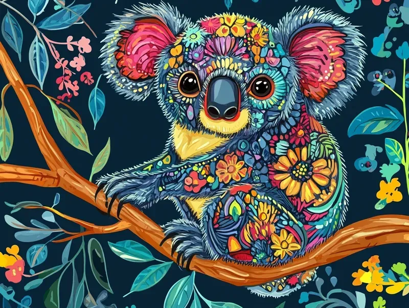 Colorful Doodle Animal Illustrations