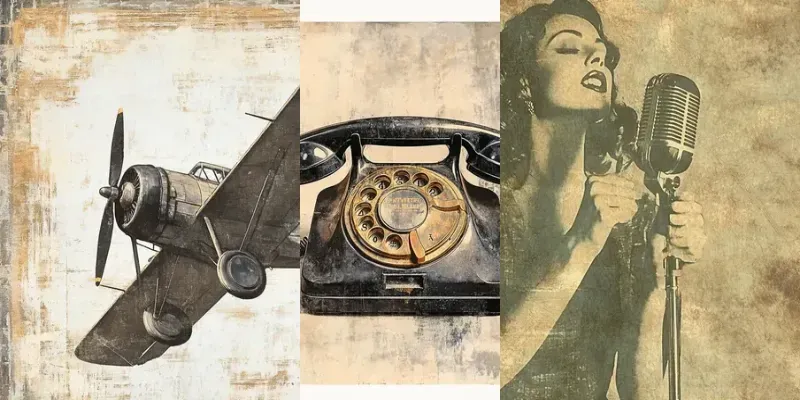 Retro Press Vintage Print Style Art generated by undefined