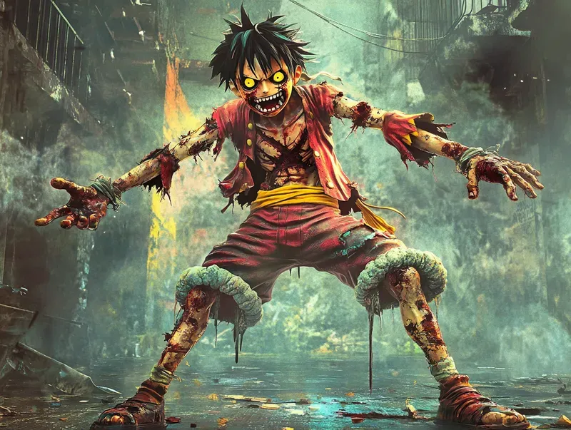 Whimsical Shonen Anime Zombie Heroes
