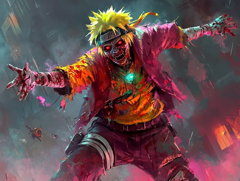 Whimsical Shonen Anime Zombie Heroes