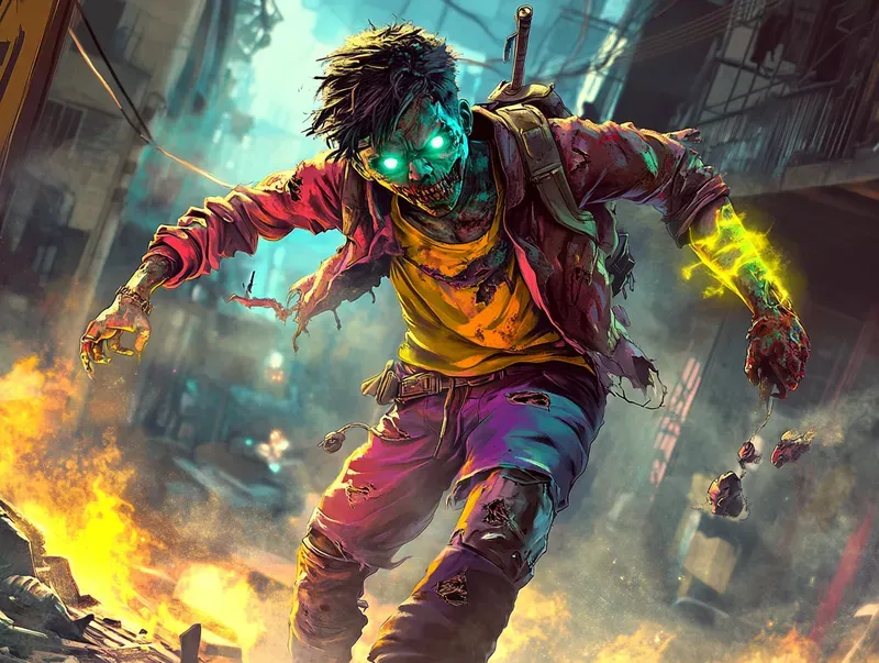 Whimsical Shonen Anime Zombie Heroes
