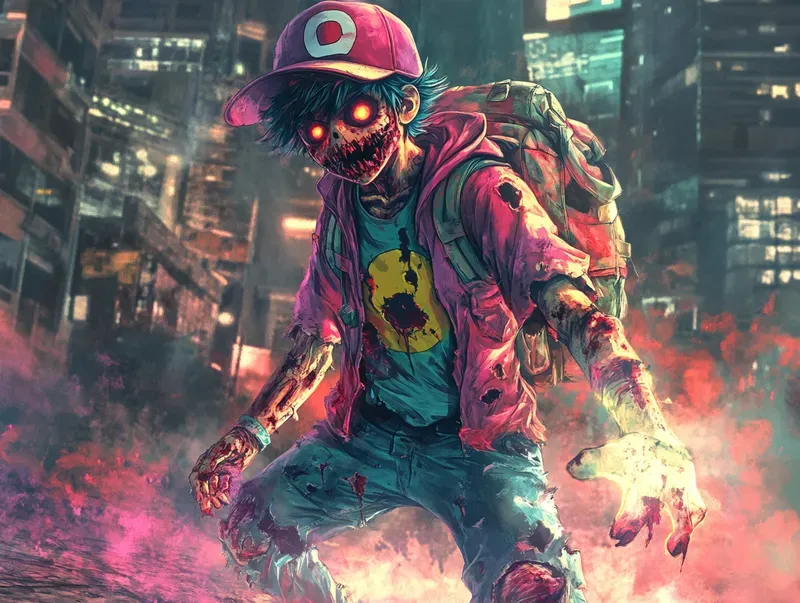 Whimsical Shonen Anime Zombie Heroes