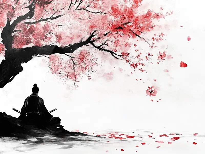 Zen Minimalist Japanese Ink Art