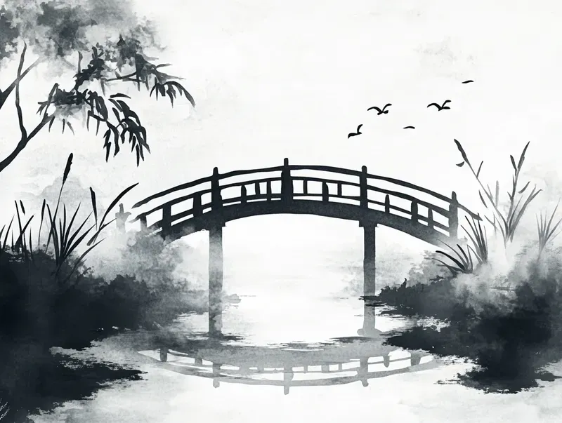 Zen Minimalist Japanese Ink Art