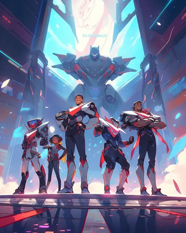 Anime Hero Character Design Concept Art