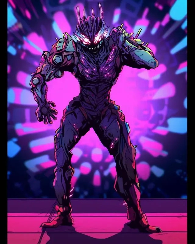 Flexing Alien Character Concept Art