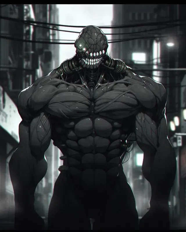 Flexing Alien Character Concept Art