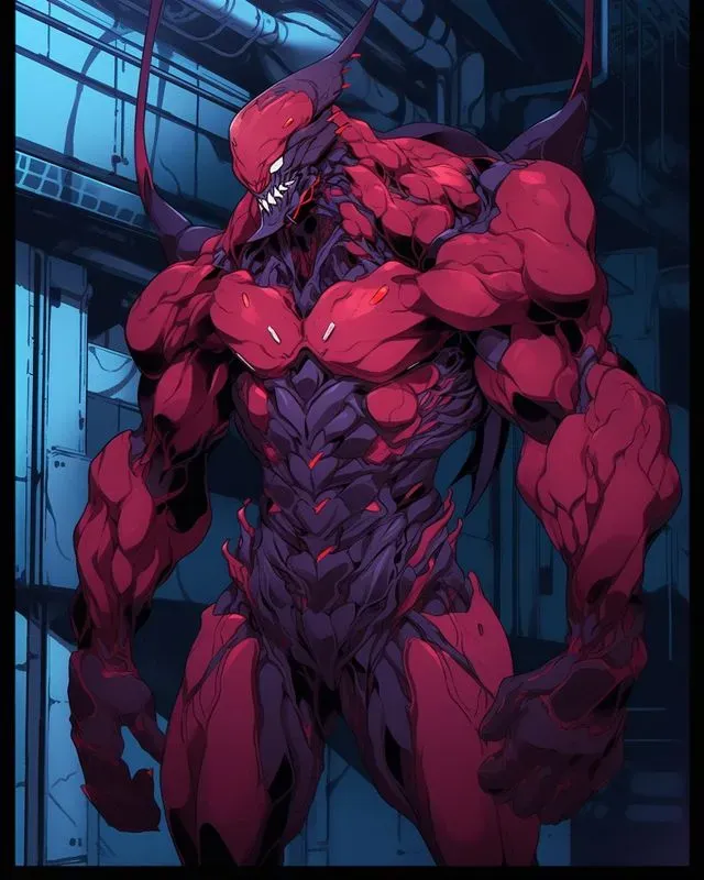 Flexing Alien Character Concept Art