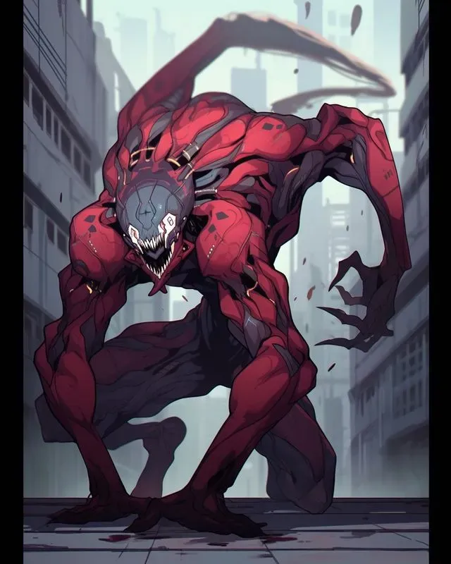 Flexing Alien Character Concept Art
