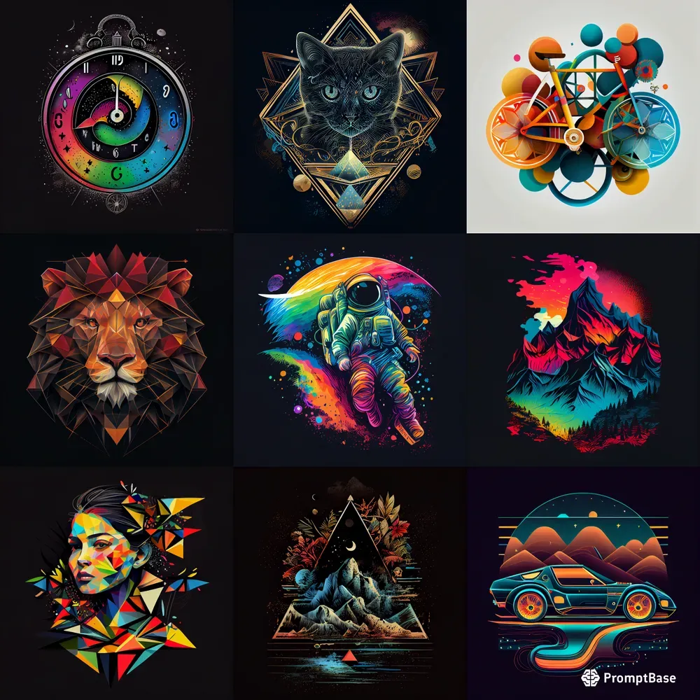 Futuristic Neon T-shirt Designs