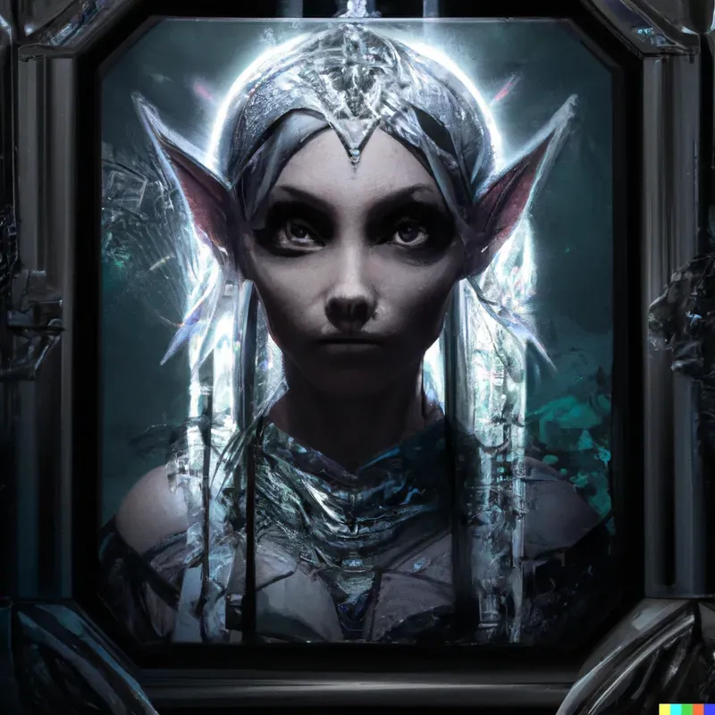 DND Character Portrait - Drow Elf