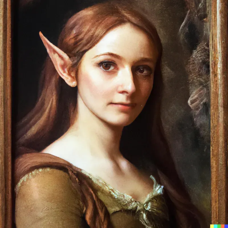 DND Character Portrait - Half Elf