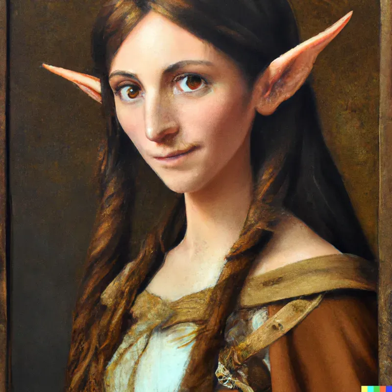 DND Character Portrait - Half Elf