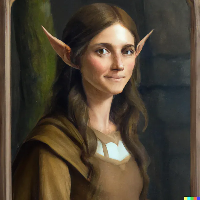 DND Character Portrait - Half Elf