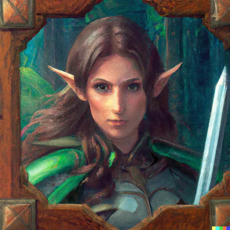 DND Character Portrait - Elf Ranger