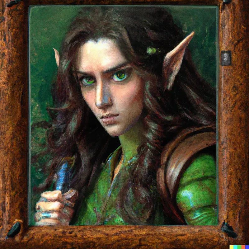 DND Character Portrait - Elf Ranger
