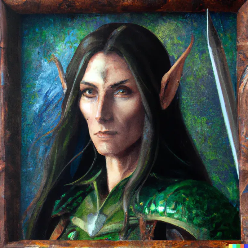 DND Character Portrait - Elf Ranger