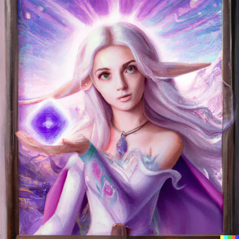 DND Character Portrait - Elf Wizard