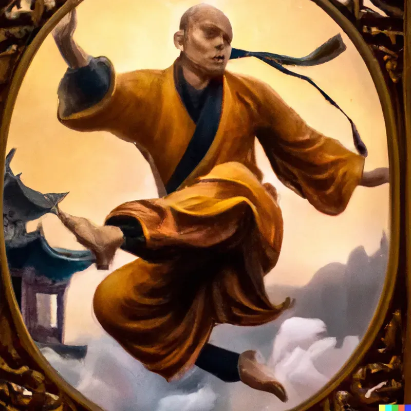 DND Character Portrait - Human Monk
