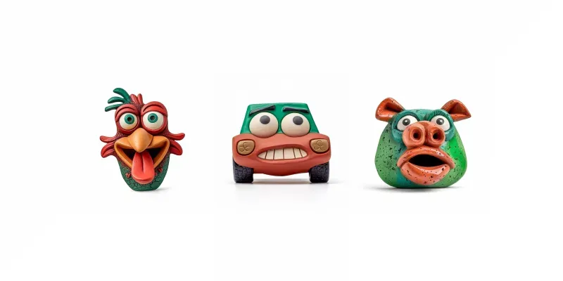 Clay Icons In Chicken Run Style generated by undefined