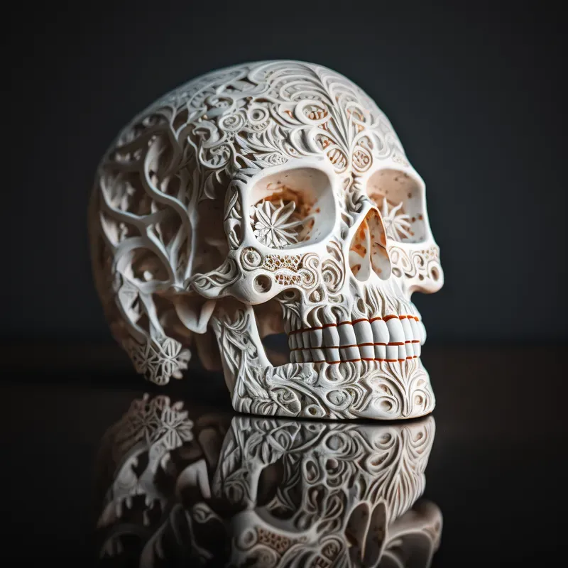 Carved Designer Skulls