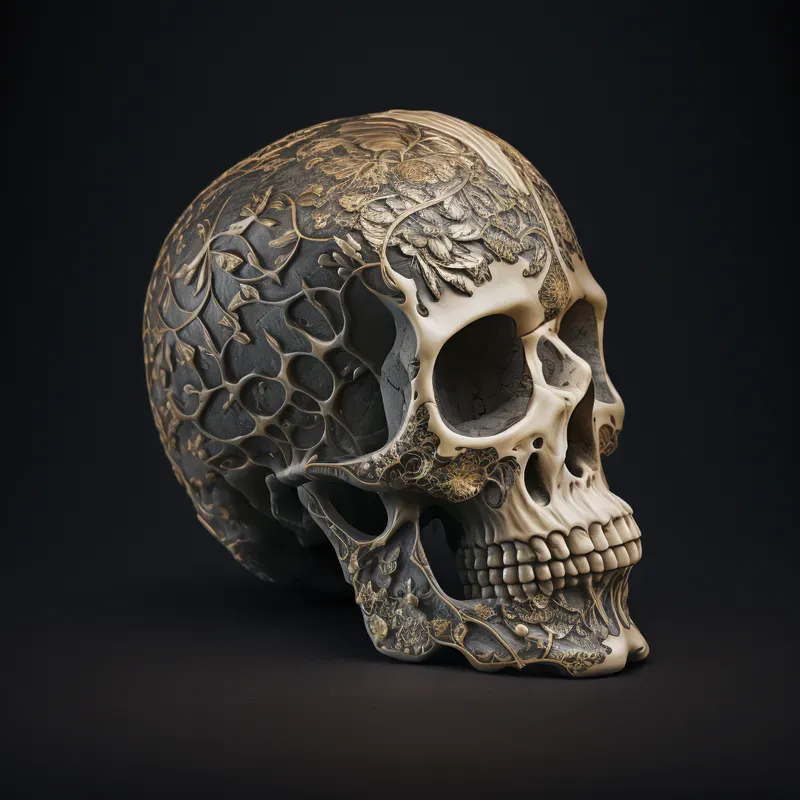 Carved Designer Skulls