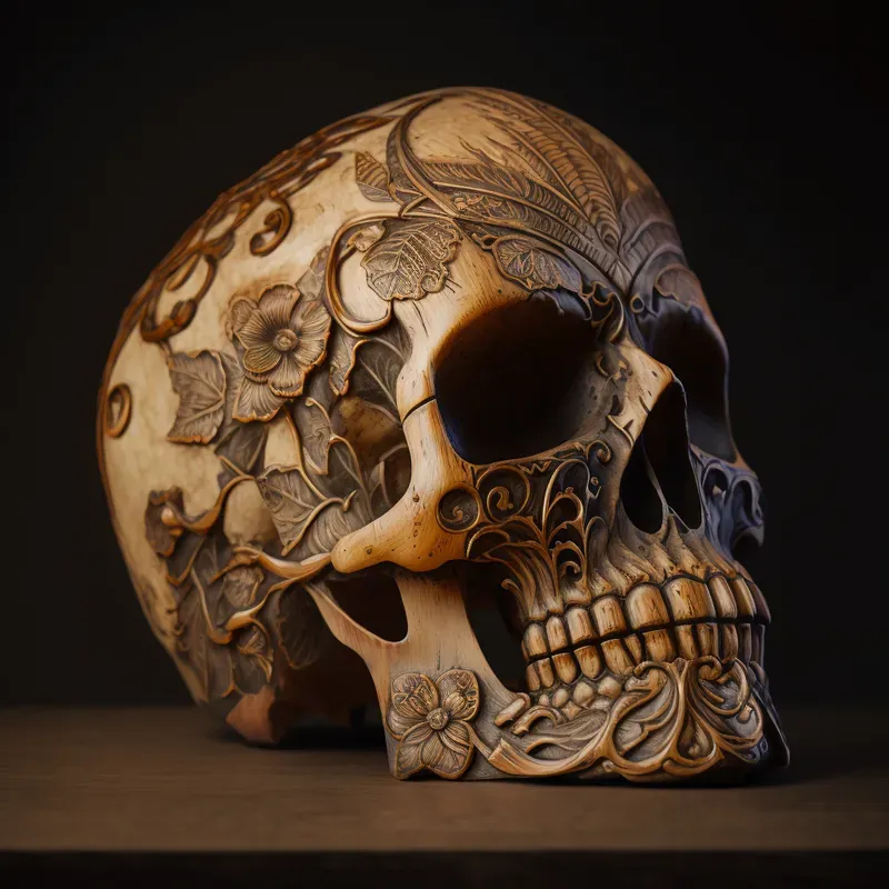 Carved Designer Skulls