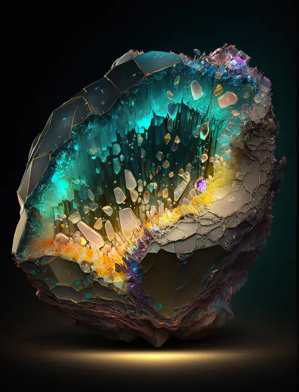 Glowing Geodes Alien Rocks