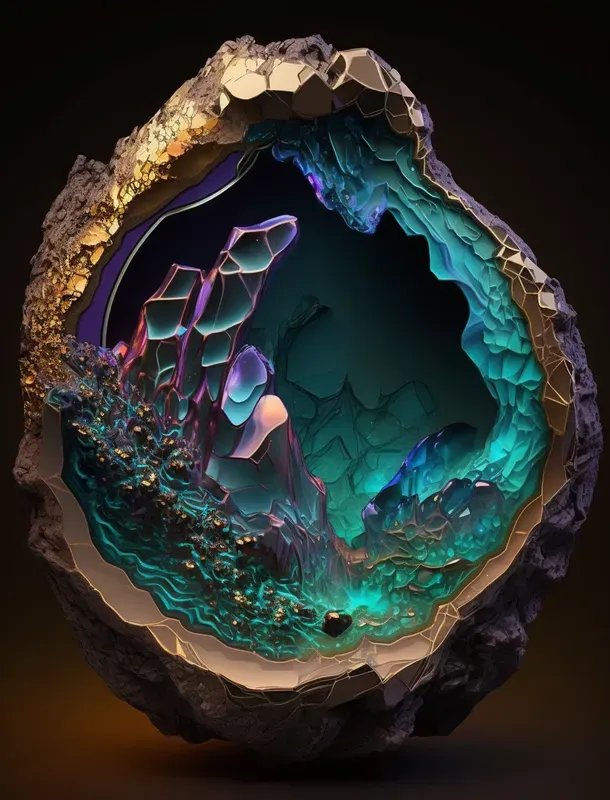 Glowing Geodes Alien Rocks