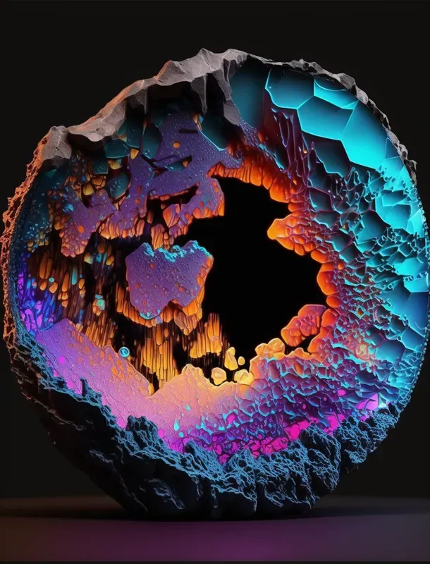 Glowing Geodes Alien Rocks