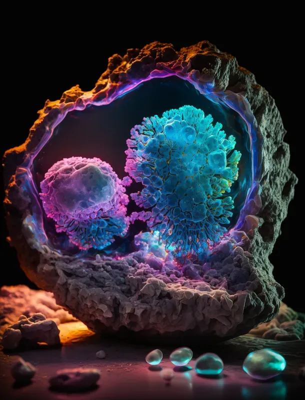 Glowing Geodes Alien Rocks